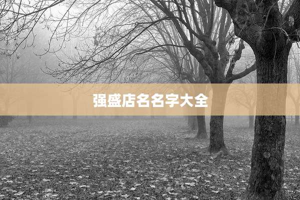 强盛店名名字大全