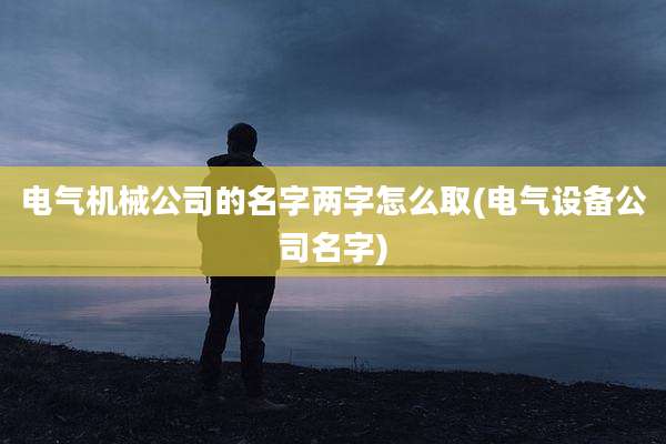 电气机械公司的名字两字怎么取(电气设备公司名字)