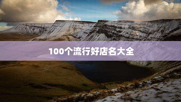 100个流行好店名大全