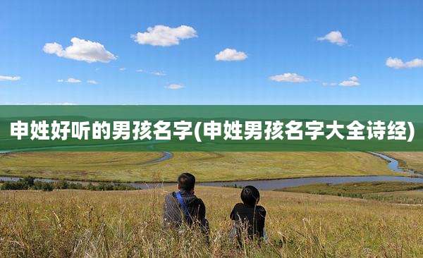 申姓好听的男孩名字(申姓男孩名字大全诗经)