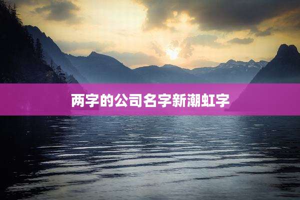 两字的公司名字新潮虹字