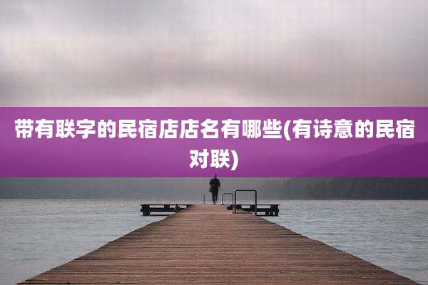 带有联字的民宿店店名有哪些(有诗意的民宿对联)