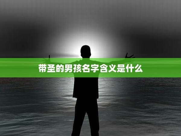 带圣的男孩名字含义是什么