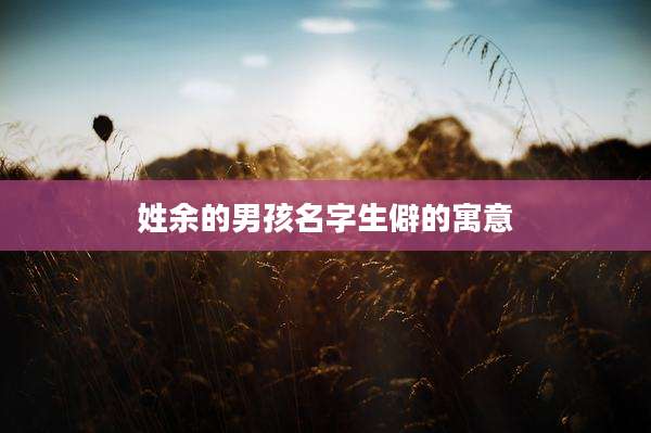 姓余的男孩名字生僻的寓意