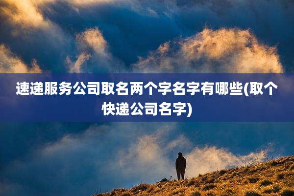 速递服务公司取名两个字名字有哪些(取个快递公司名字)