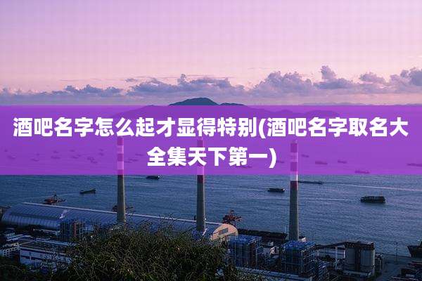 酒吧名字怎么起才显得特别(酒吧名字取名大全集天下第一)