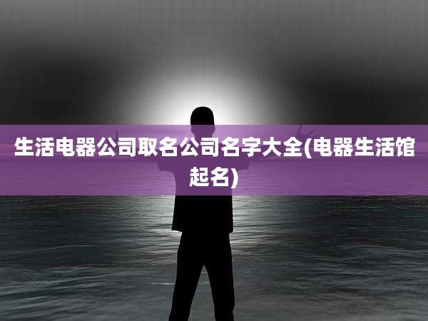 生活电器公司取名公司名字大全(电器生活馆起名)