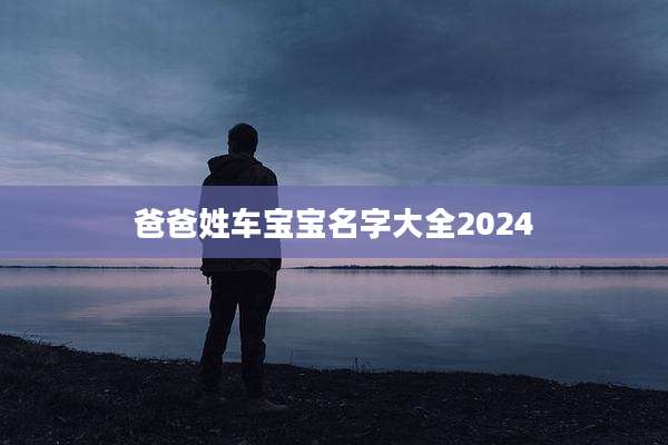 爸爸姓车宝宝名字大全2024
