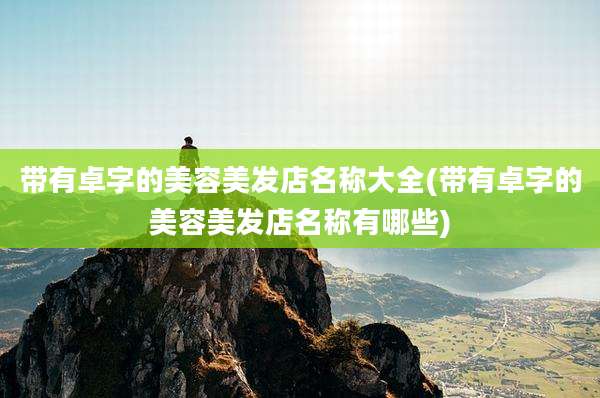 带有卓字的美容美发店名称大全(带有卓字的美容美发店名称有哪些)