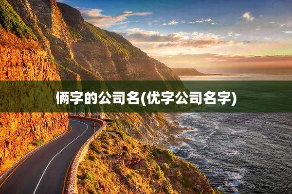 俩字的公司名(优字公司名字)