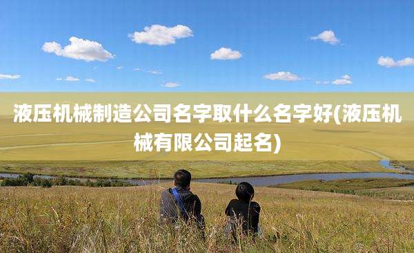 液压机械制造公司名字取什么名字好(液压机械有限公司起名)