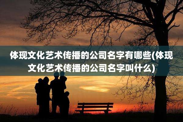 体现文化艺术传播的公司名字有哪些(体现文化艺术传播的公司名字叫什么)