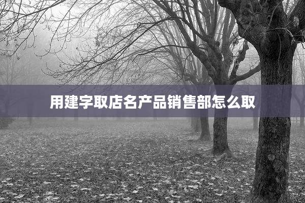 用建字取店名产品销售部怎么取