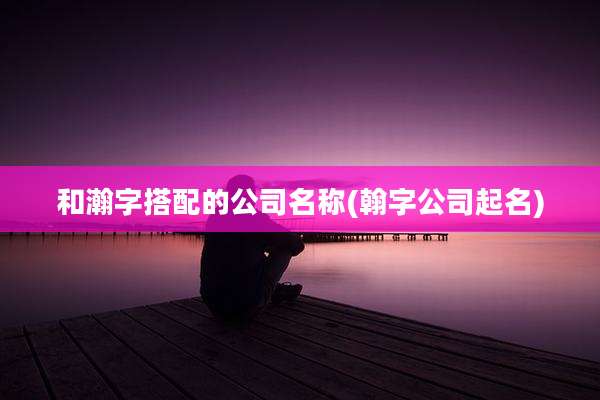 和瀚字搭配的公司名称(翰字公司起名)
