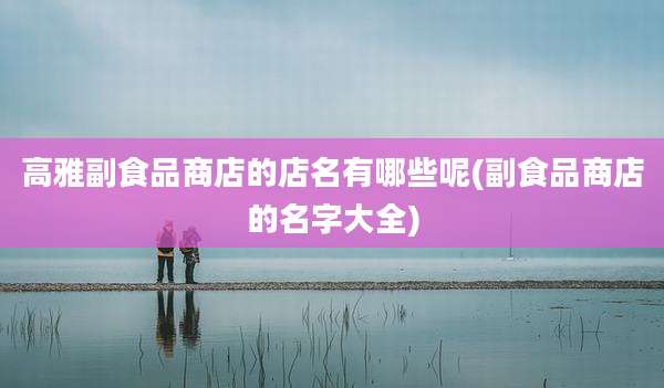 高雅副食品商店的店名有哪些呢(副食品商店的名字大全)