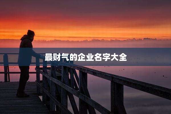 最财气的企业名字大全