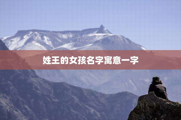 姓王的女孩名字寓意一字
