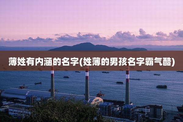 薄姓有内涵的名字(姓薄的男孩名字霸气酷)