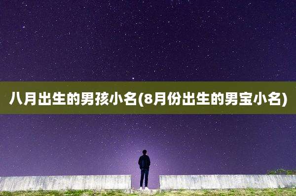八月出生的男孩小名(8月份出生的男宝小名)