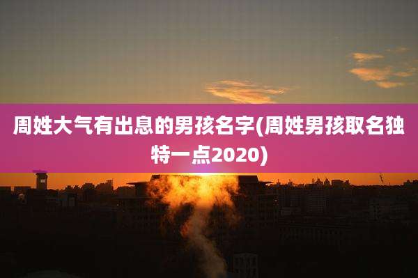 周姓大气有出息的男孩名字(周姓男孩取名独特一点2020)