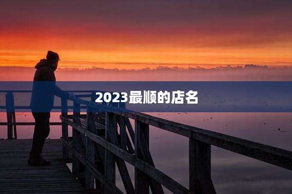 2023最顺的店名