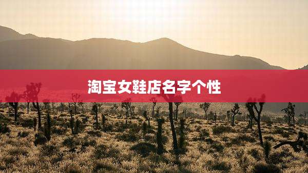 淘宝女鞋店名字个性