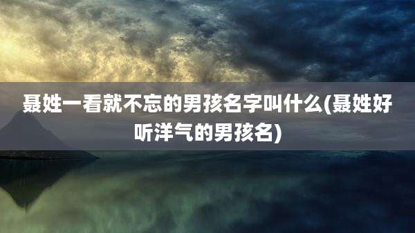 聂姓一看就不忘的男孩名字叫什么(聂姓好听洋气的男孩名)