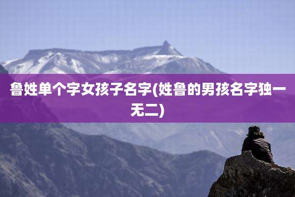 鲁姓单个字女孩子名字(姓鲁的男孩名字独一无二)