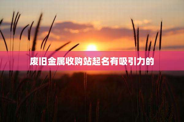 废旧金属收购站起名有吸引力的