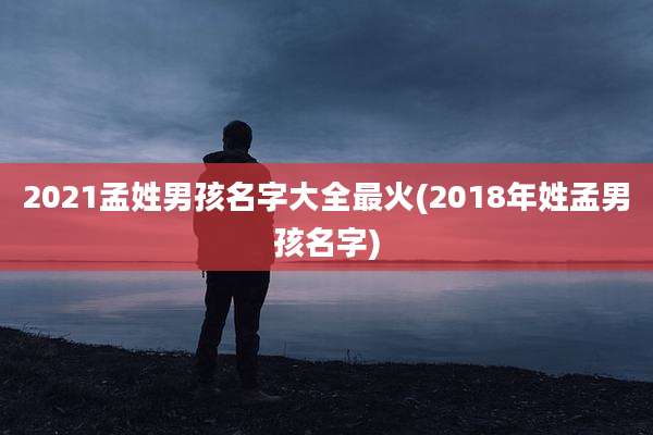 2021孟姓男孩名字大全最火(2018年姓孟男孩名字)