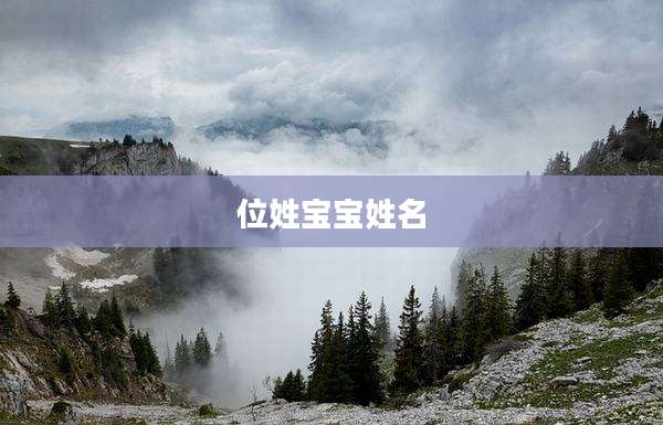 位姓宝宝姓名