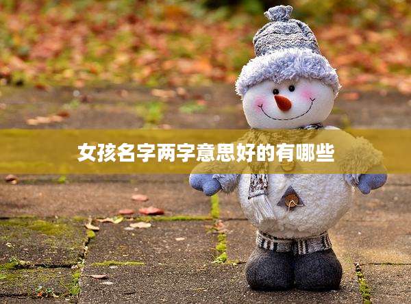 女孩名字两字意思好的有哪些