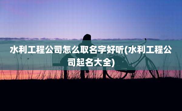 水利工程公司怎么取名字好听(水利工程公司起名大全)