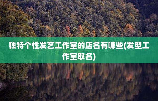 独特个性发艺工作室的店名有哪些(发型工作室取名)