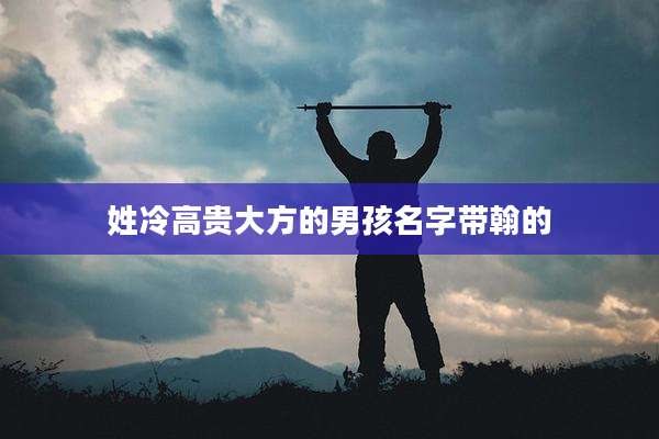 姓冷高贵大方的男孩名字带翰的
