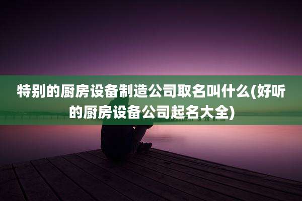 特别的厨房设备制造公司取名叫什么(好听的厨房设备公司起名大全)