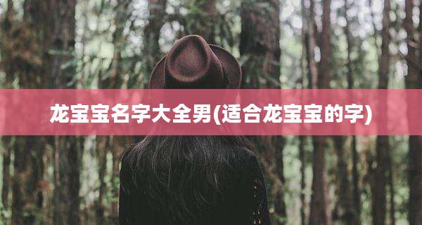 龙宝宝名字大全男(适合龙宝宝的字)