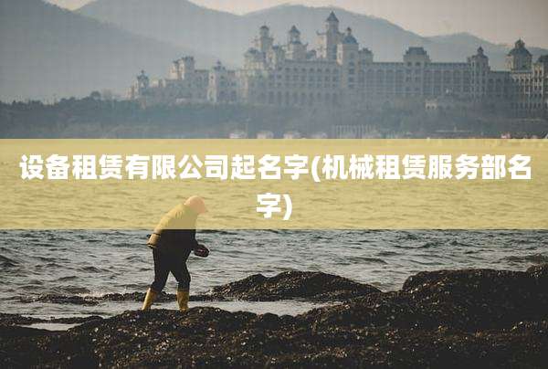 设备租赁有限公司起名字(机械租赁服务部名字)