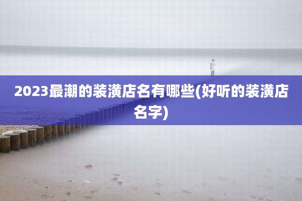 2023最潮的装潢店名有哪些(好听的装潢店名字)