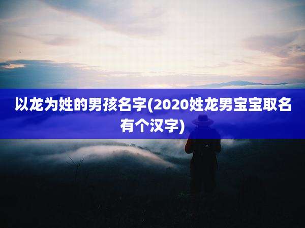 以龙为姓的男孩名字(2020姓龙男宝宝取名有个汉字)