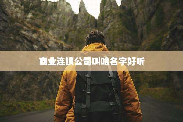 商业连锁公司叫啥名字好听