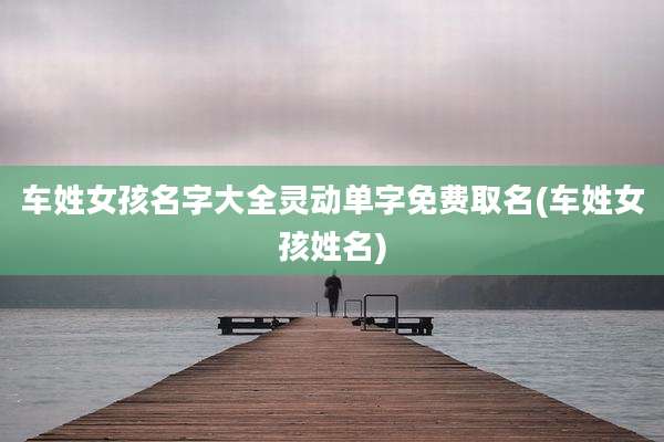 车姓女孩名字大全灵动单字免费取名(车姓女孩姓名)