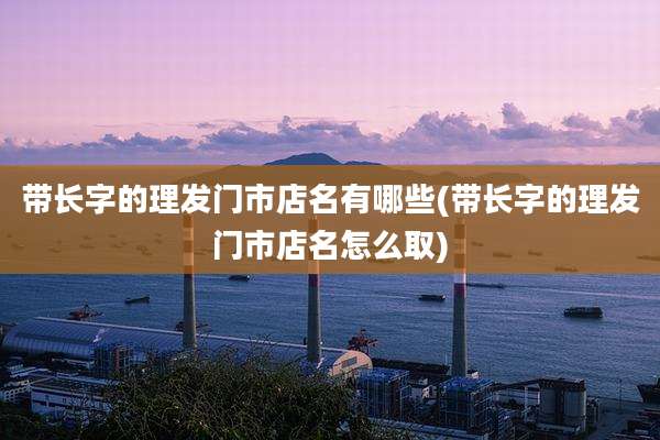 带长字的理发门市店名有哪些(带长字的理发门市店名怎么取)