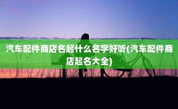 汽车配件商店名起什么名字好听(汽车配件商店起名大全)