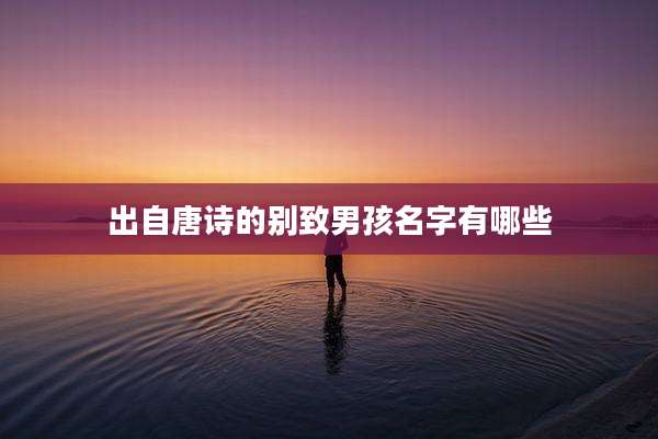 出自唐诗的别致男孩名字有哪些