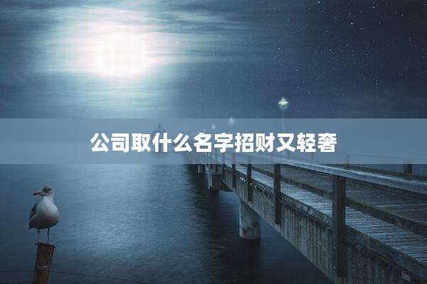 公司取什么名字招财又轻奢