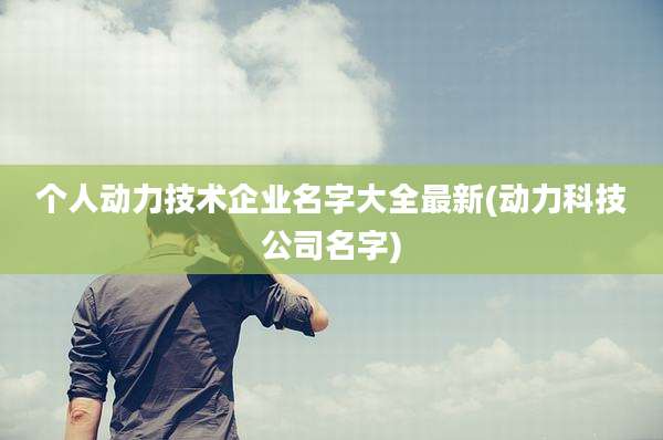 个人动力技术企业名字大全最新(动力科技公司名字)
