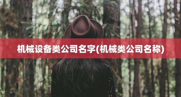 机械设备类公司名字(机械类公司名称)
