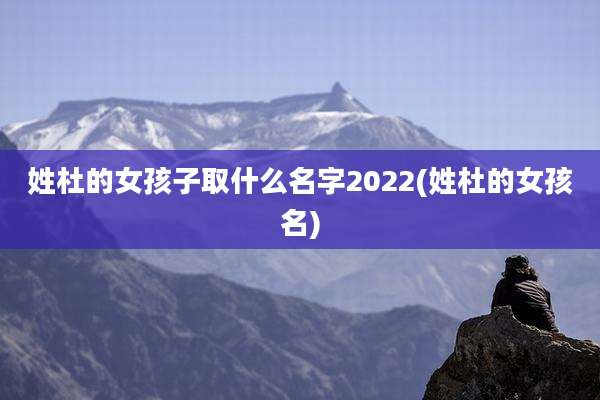 姓杜的女孩子取什么名字2022(姓杜的女孩名)