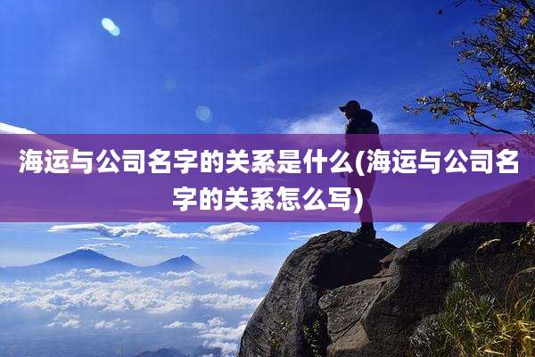 海运与公司名字的关系是什么(海运与公司名字的关系怎么写)